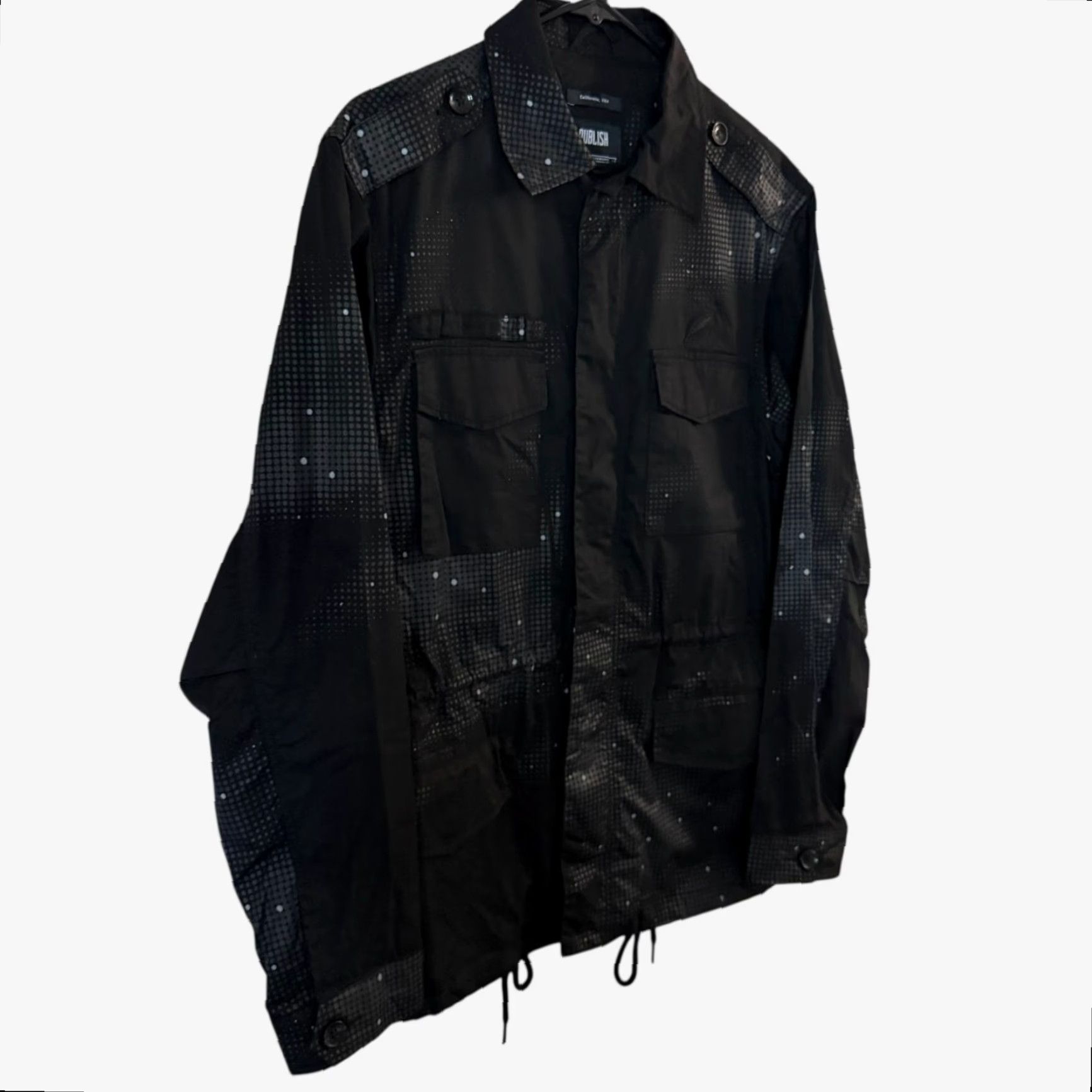 J Brand Publish Brand M65 Military Cargo Field Jacket Black Men's Size Large 100% Cotton Size US L / EU 52-54 / 3 - 3 Thumbnail