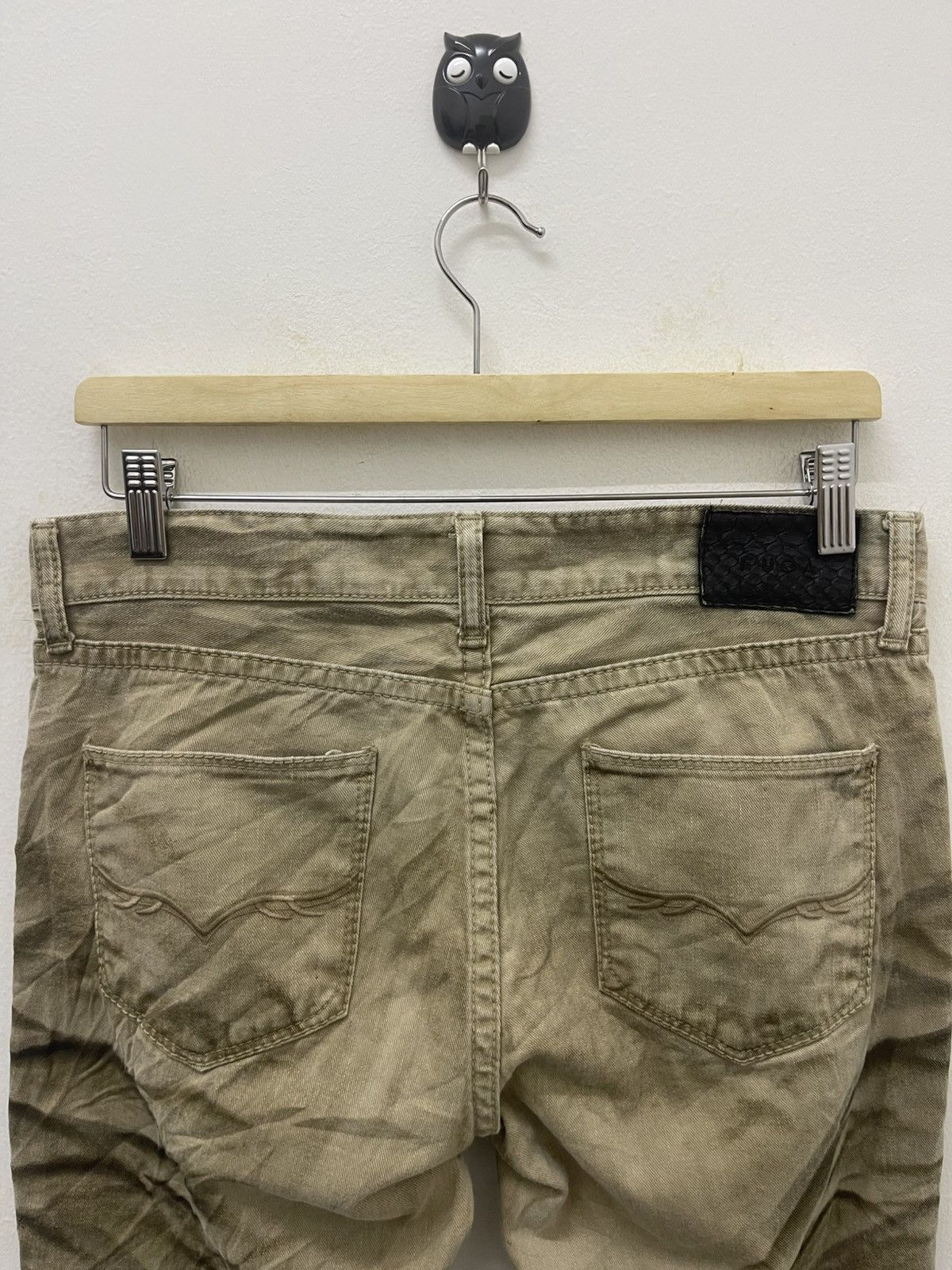 GOSTAR DE FUGA Rare Vintage FUGA Claw Mark Brown Coated Flare Denim Jeans Size US 31 - 12 Thumbnail