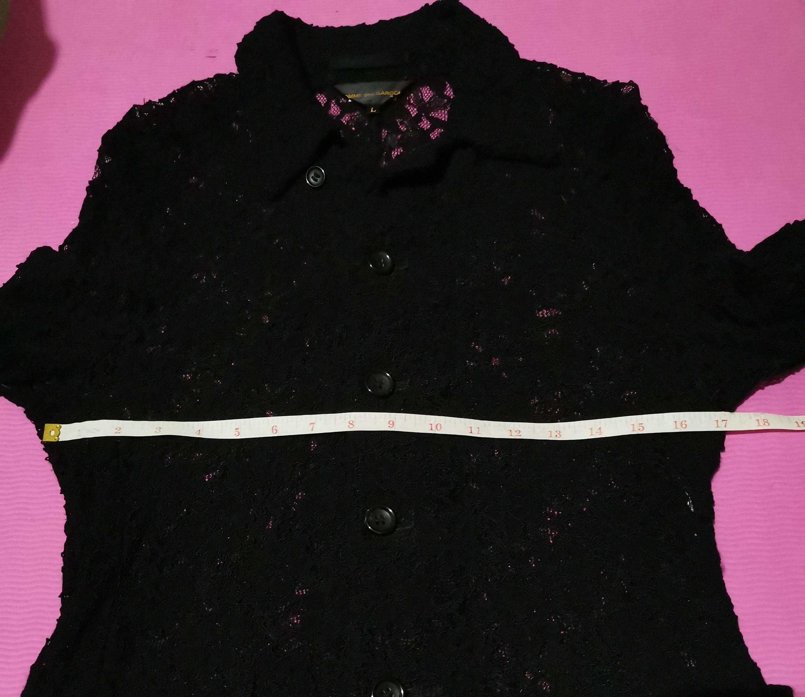 Comme des Garcons Comme des garçon flower knit design embroidery mesh coat Size L / US 10 / IT 46 - 8 Thumbnail
