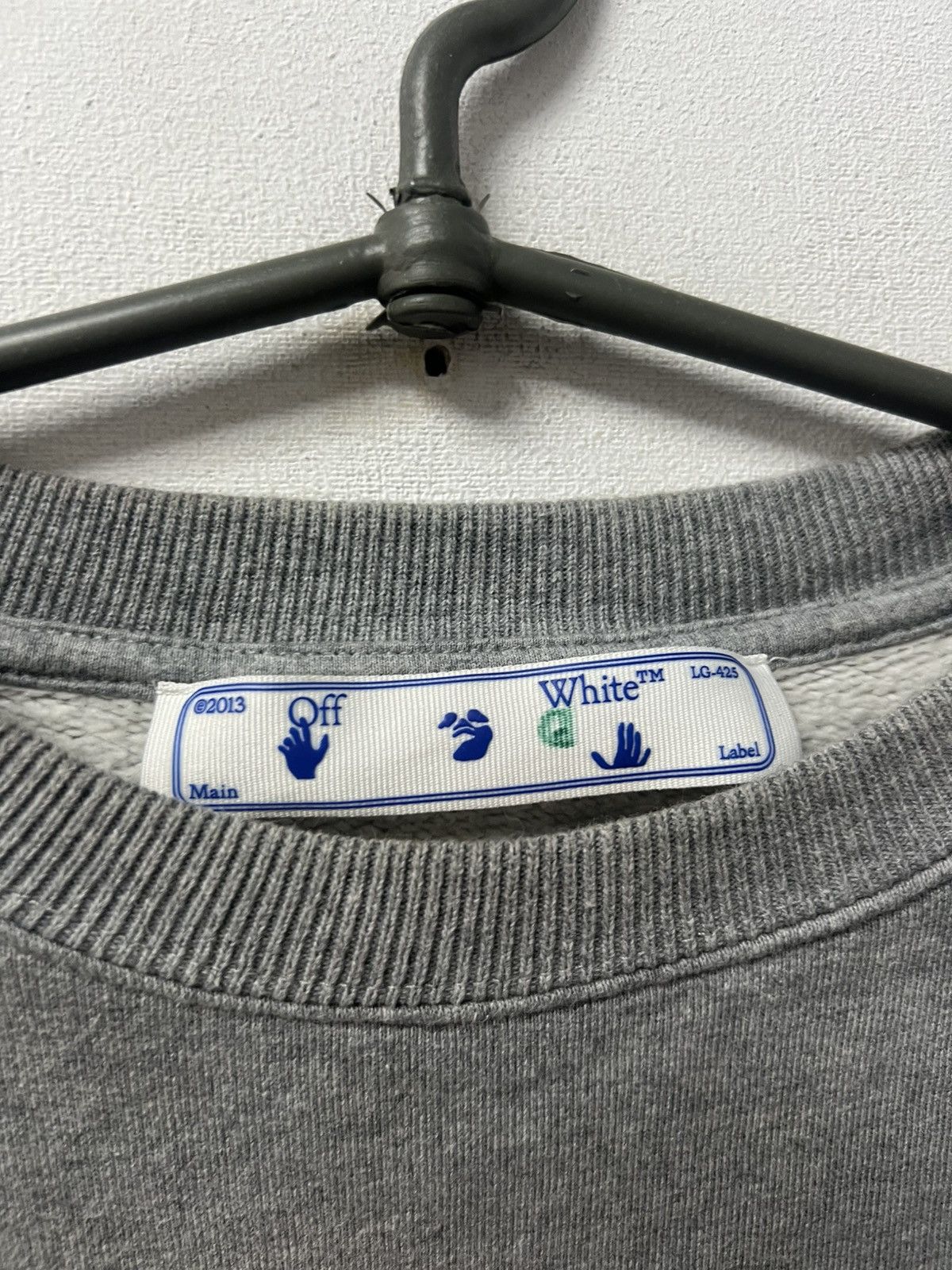 Off-White Off White Sweatshirt Big Logo Size S Gray Men Size US S / EU 44-46 / 1 - 11 Thumbnail
