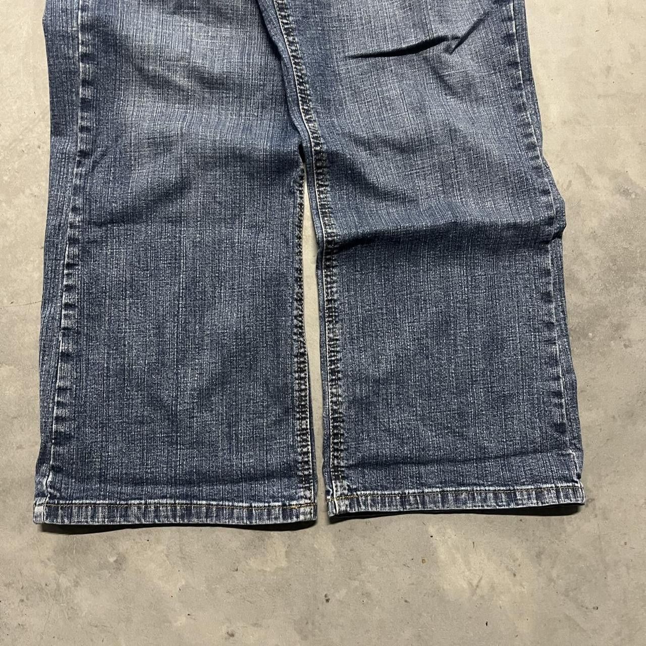 Japanese Brand × Vintage Vintage Y2K/2000s Wide Leg Blue Dark Wash Denim Jeans Size US 36 / EU 52 - 4 Thumbnail