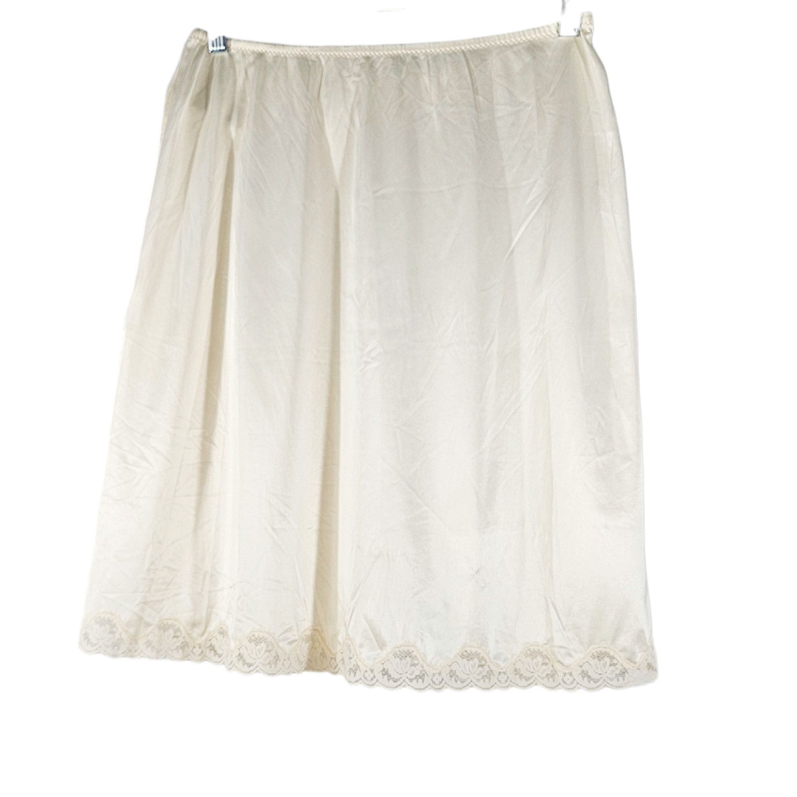 Other VTG EUC 70's Romantic Floral Lace Edge Half Slip Sz. S Ivory Size ONE SIZE - 2 Thumbnail