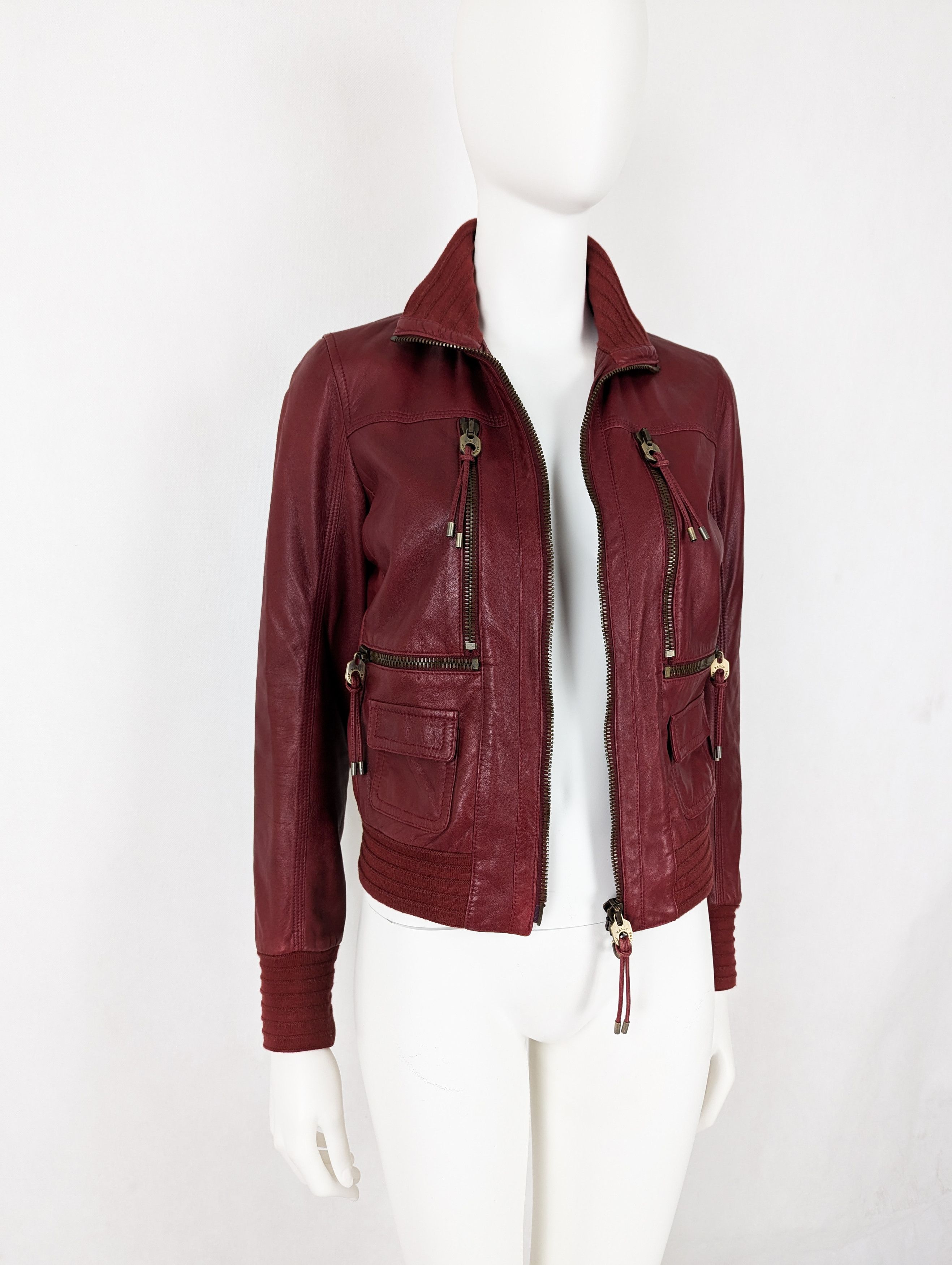 Bally Bally leather red jacket Size S / US 4 / IT 40 - 5 Thumbnail