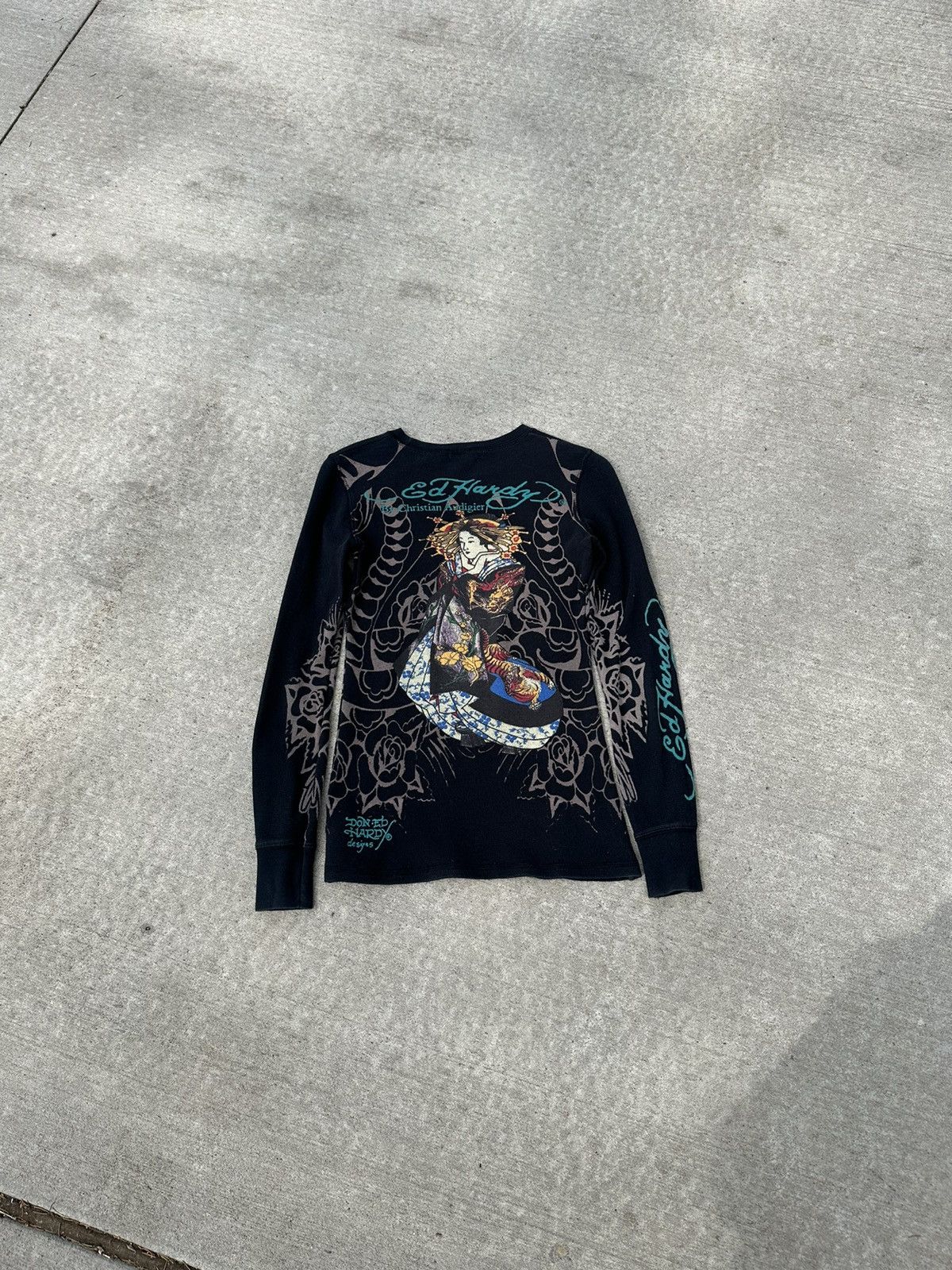 Ed Hardy Ed Hardy By Christian Audigier White Long sleeve Tee Size S Size S / US 4 / IT 40 - 5 Thumbnail