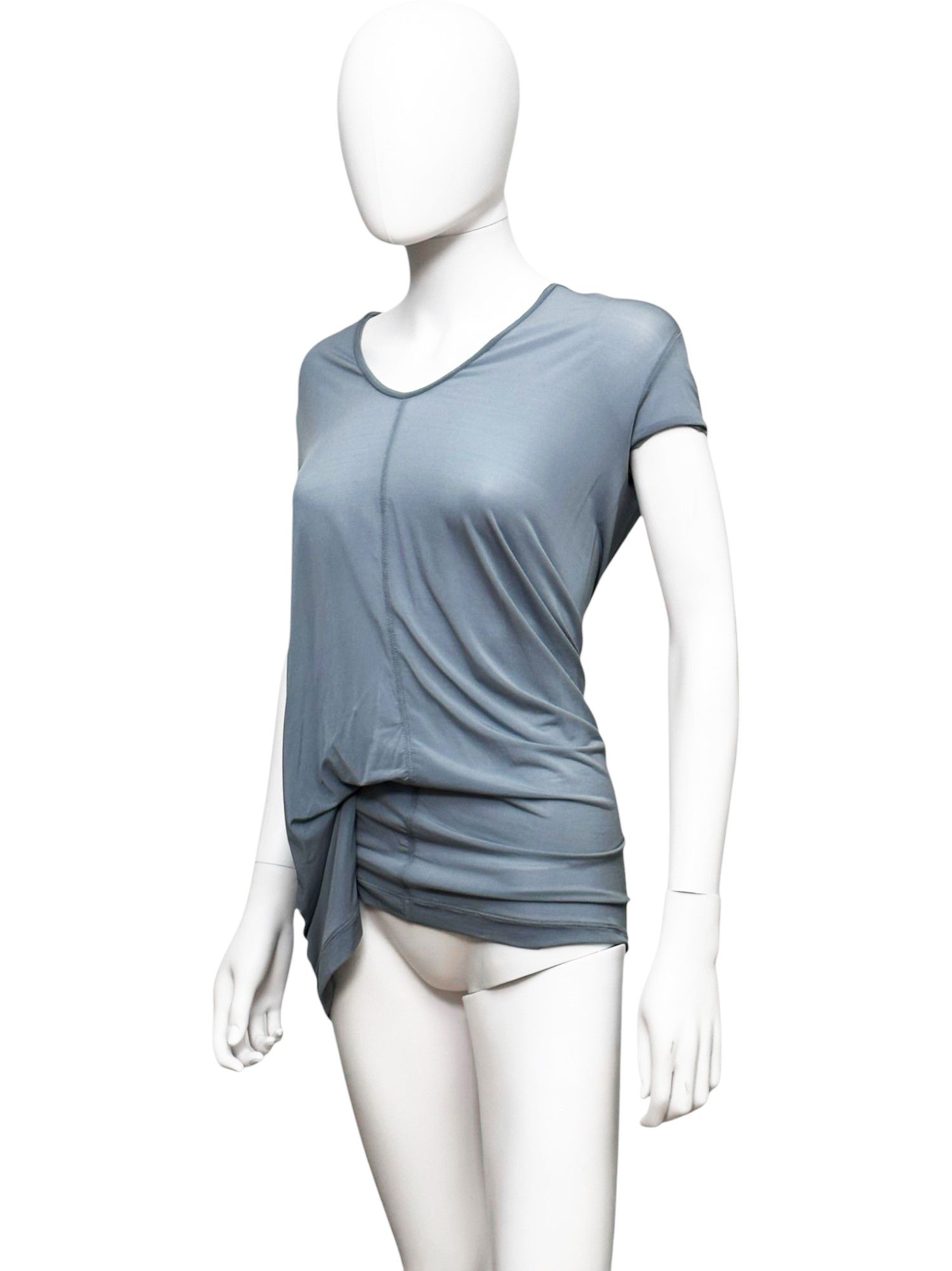 Rick Owens S/S 2022 FOGACHINE Asymmetric Blue Tee Size S / US 4 / IT 40 - 2 Thumbnail