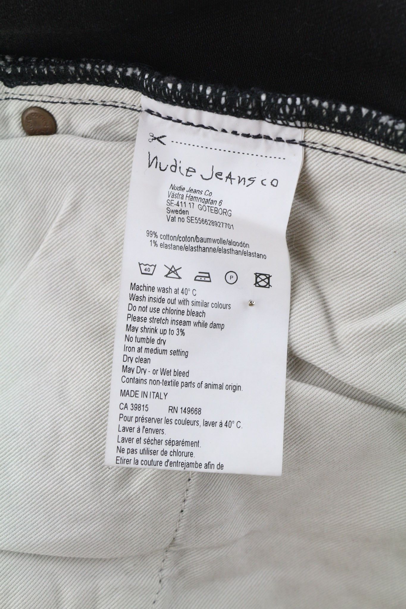 Nudie Jeans PIPE LED W30/L30 Grey Marble Organic Slim Washed 81638 Size US 30 / EU 46 - 6 Thumbnail