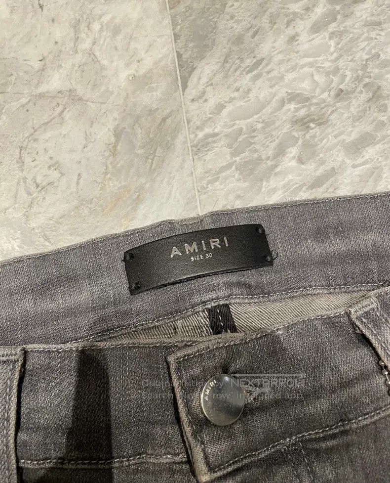 Amiri Amiri Classic Washed Suede Patchwork Denim Jeans, Size 30 Size US 30 / EU 46 - 2 Thumbnail