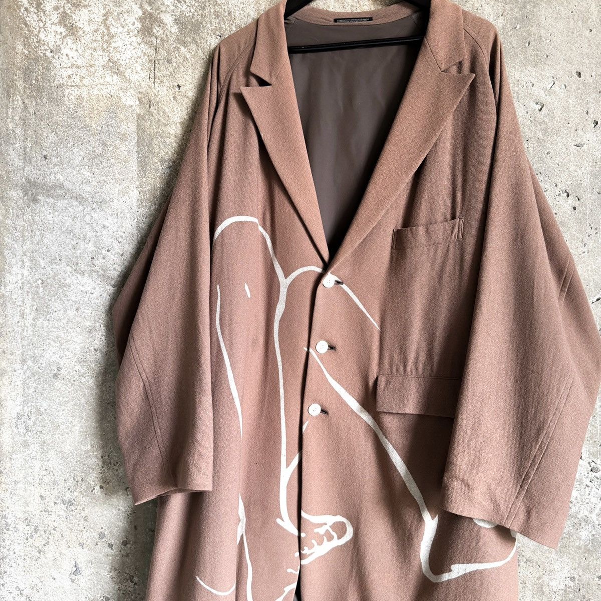 Yohji Yamamoto Yohji Yamamoto Pour Homme RUNWAY AW17 Discharge Wool Coat Size US XL / EU 56 / 4 - 4 Thumbnail