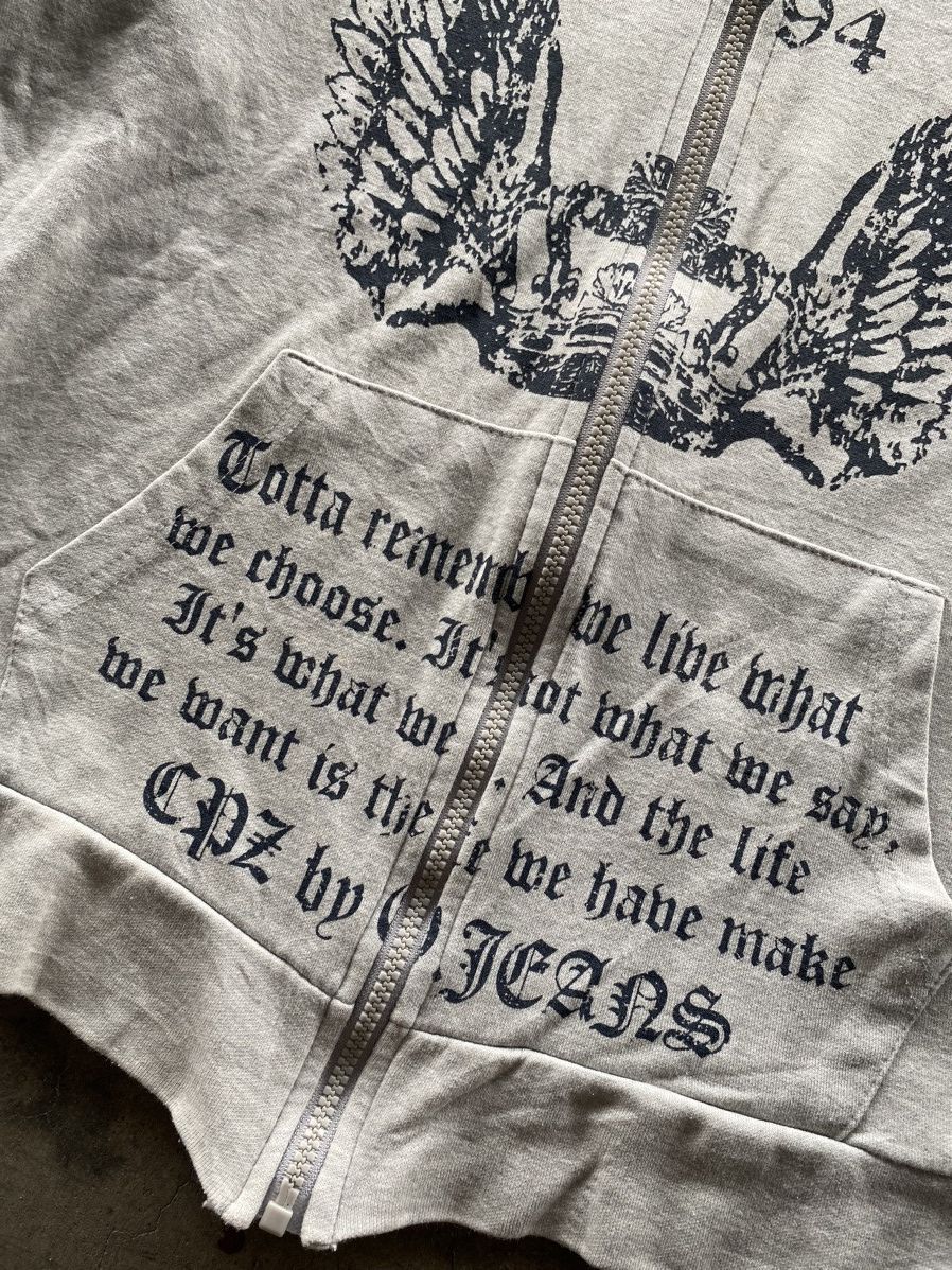 If Six Was Nine 2000s WOW - Death Poem Zip Hoodie Size US M / EU 48-50 / 2 - 3 Thumbnail