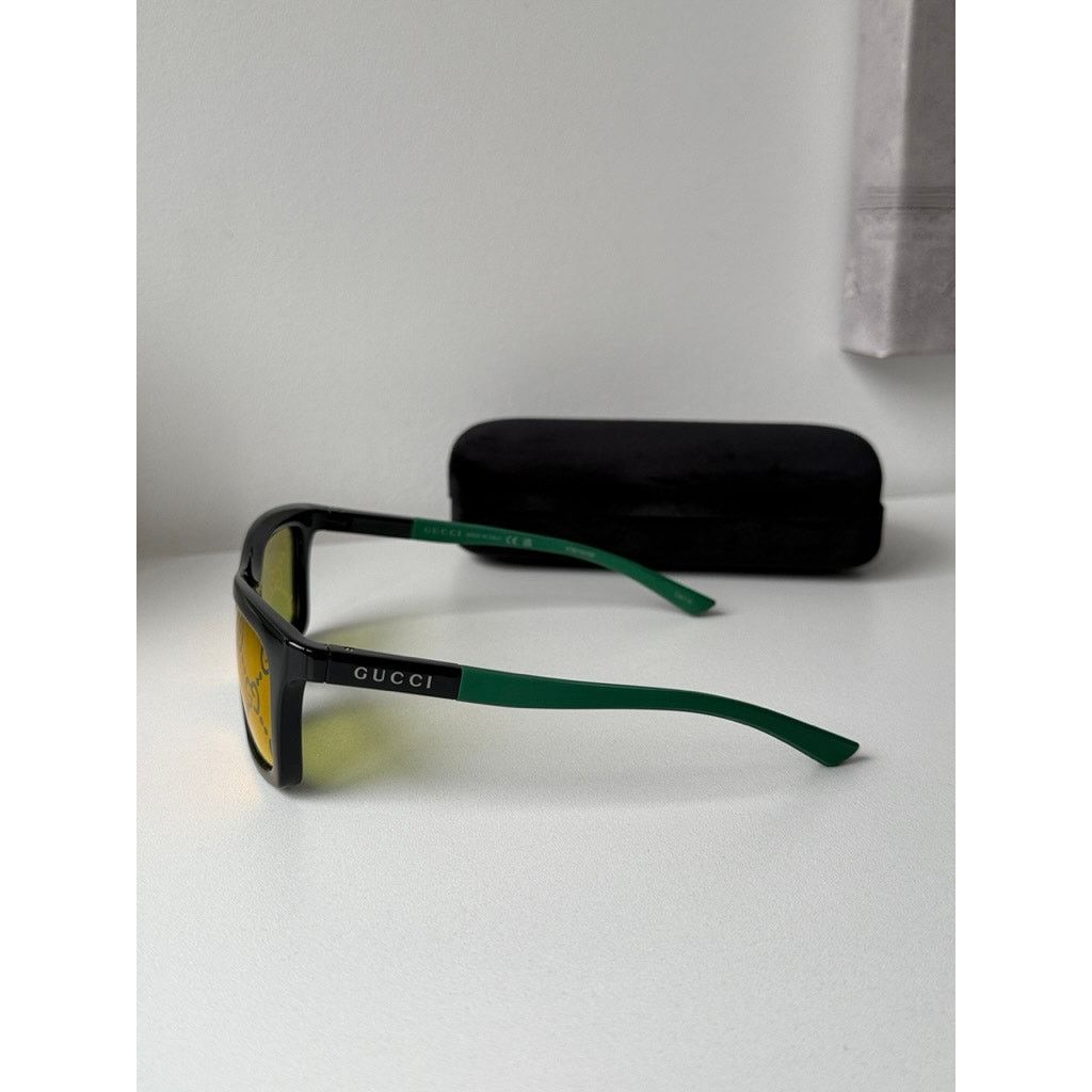 Gucci NEW Gucci GG1735S Black Orange GG Logo Lens Mask Sunglasses Size ONE SIZE - 3 Thumbnail