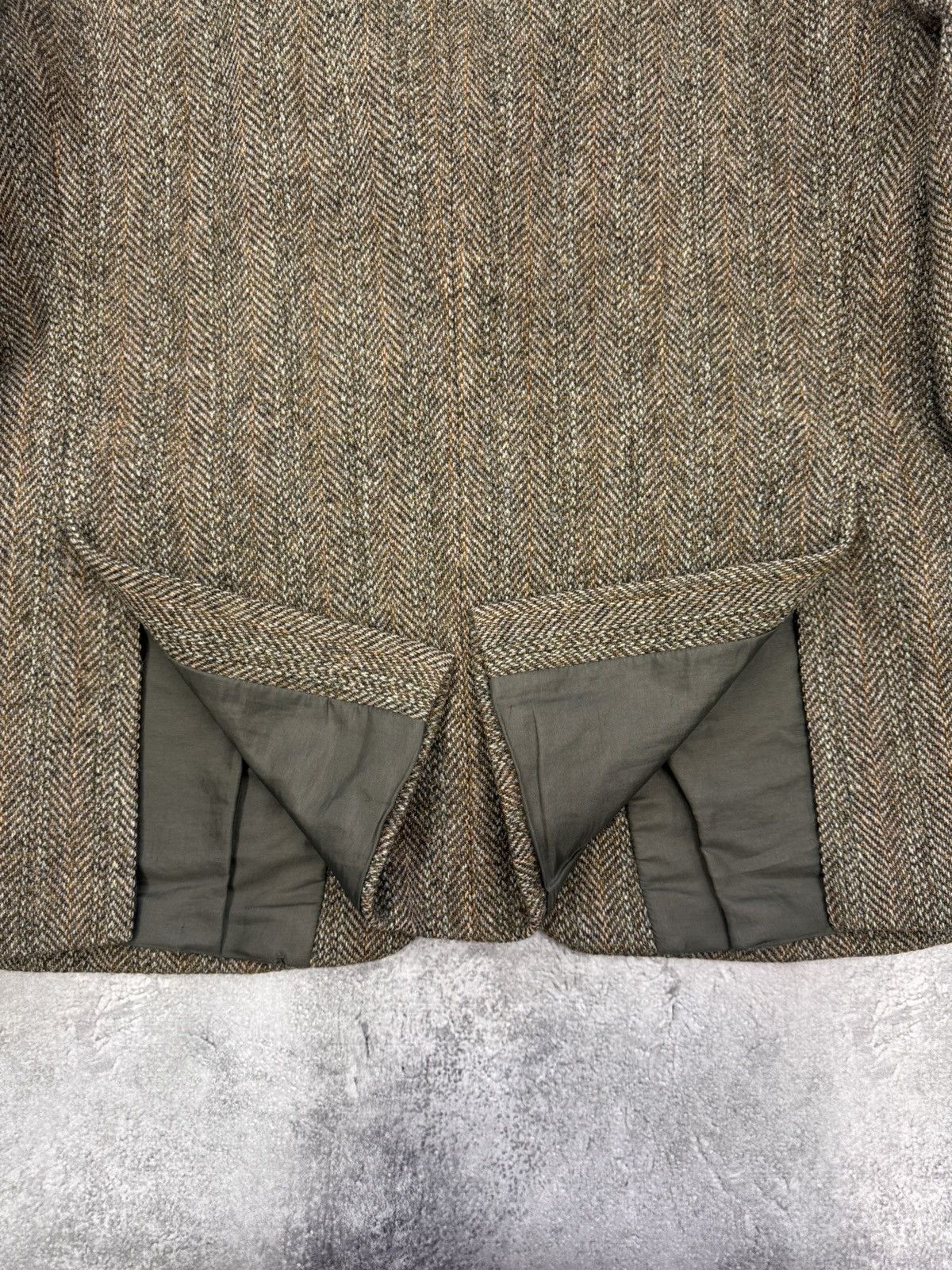 Harris Tweed Harris Tweed Men Wool Blazer Brown Classic Size XL Size 42L - 9 Thumbnail