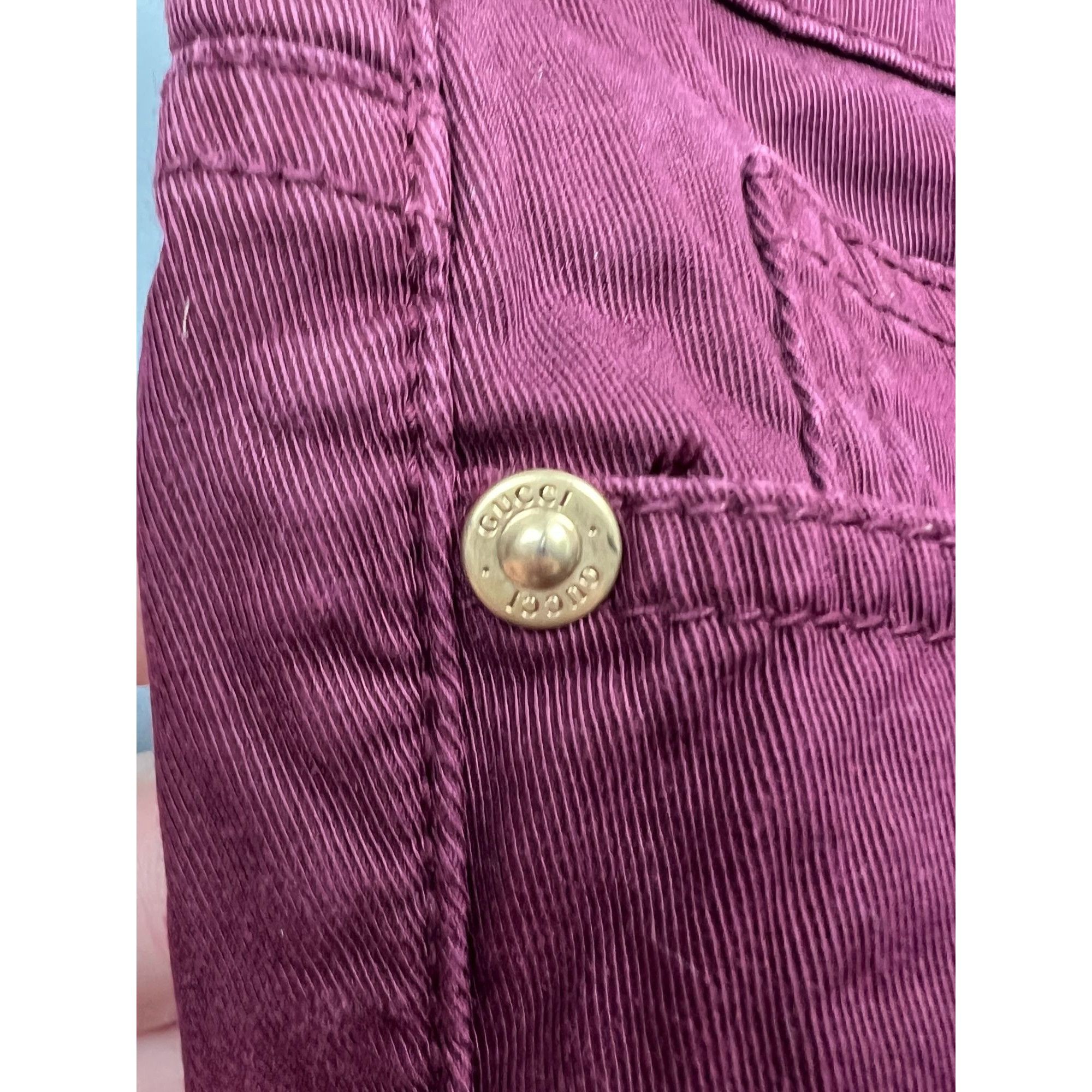 Gucci Gucci New Leggings Burgundy Pants (Y0850) Size 28" / US 6 / IT 42 - 4 Thumbnail