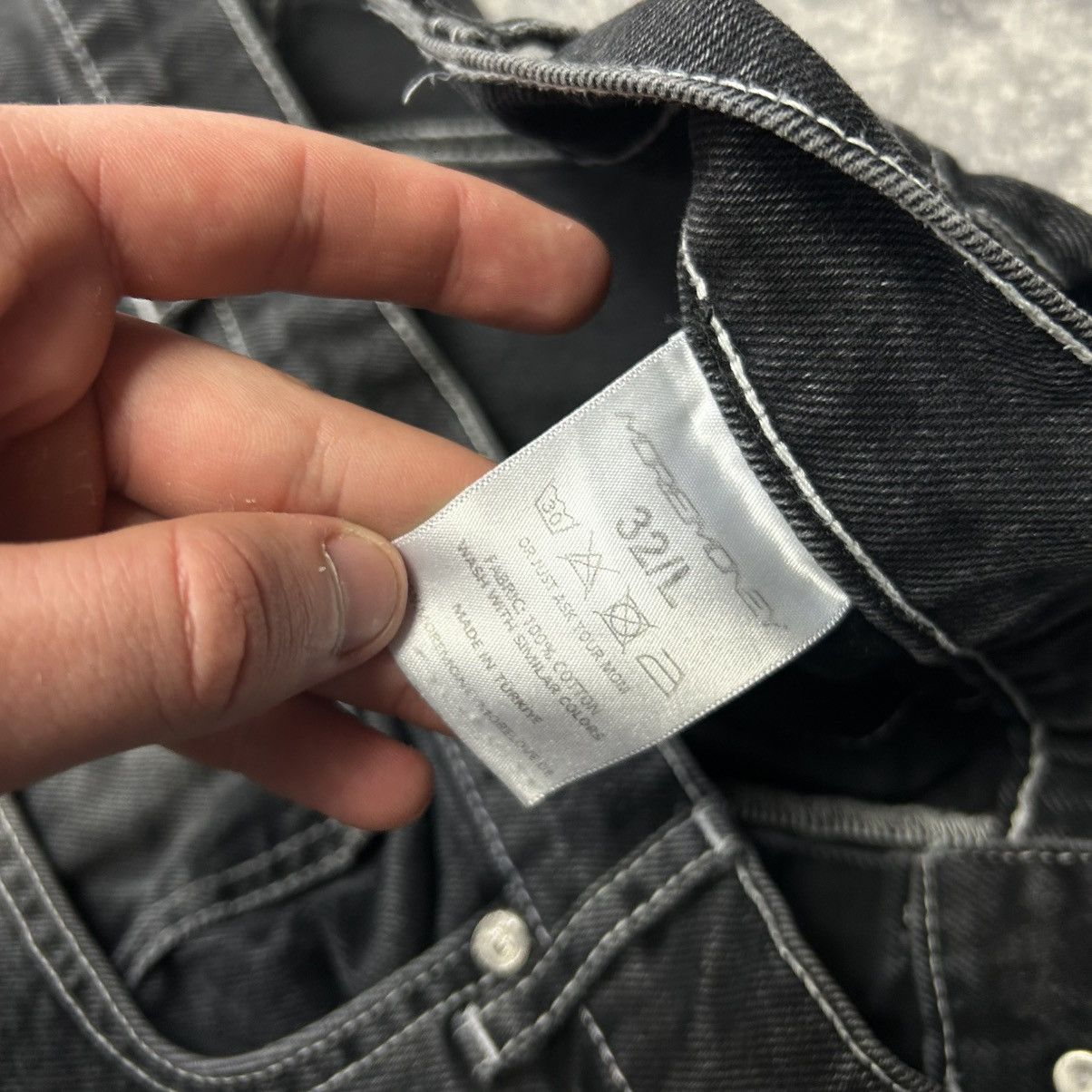 Other Mens Moremoney Big logo Rap Black denim streetwear y2k jeans Size US 32 / EU 48 - 10 Thumbnail