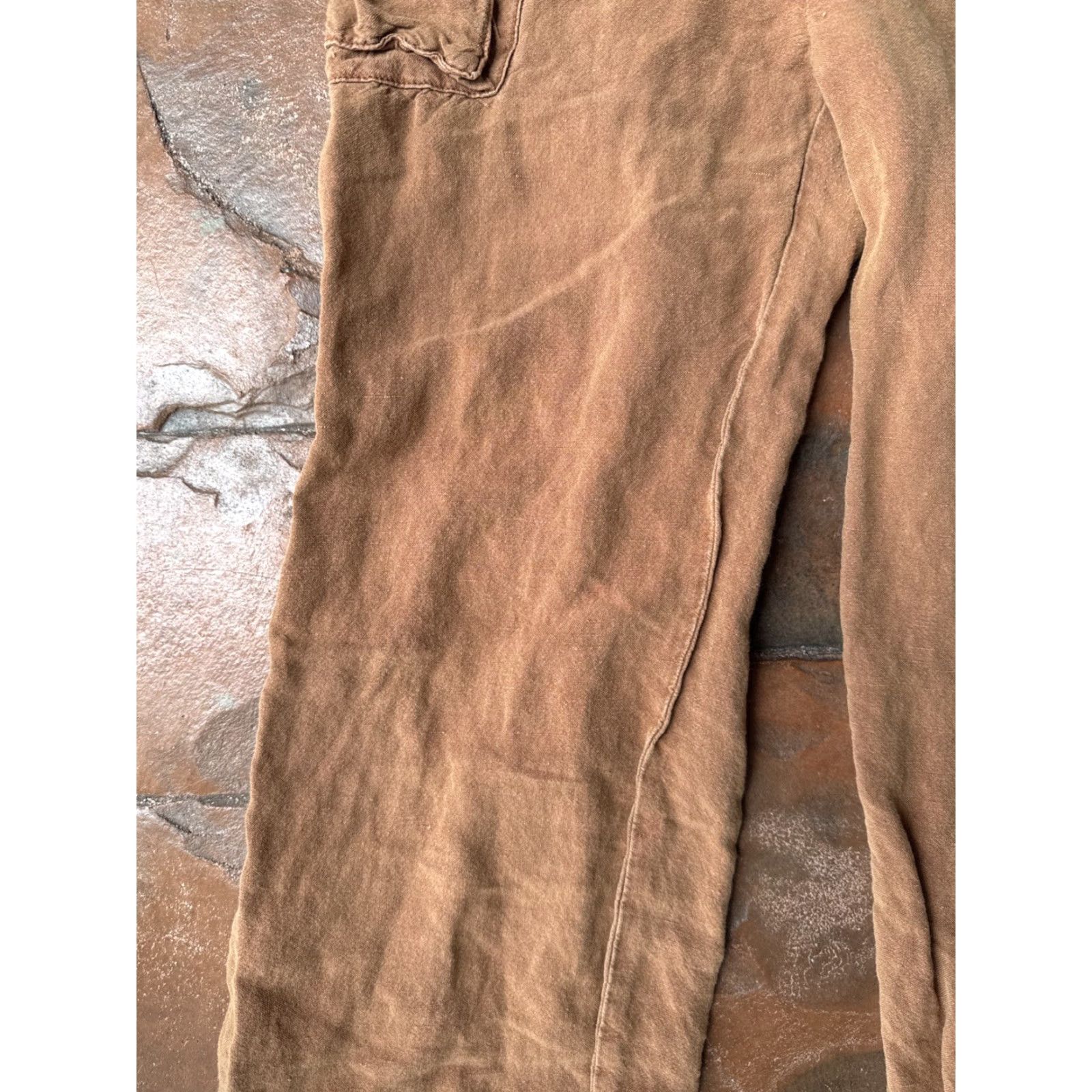 Vintage YFB Sleeveless Button Up Straight Leg Jumpsuit Women's Large Orange Size 28" / US 6 / IT 42 - 6 Thumbnail