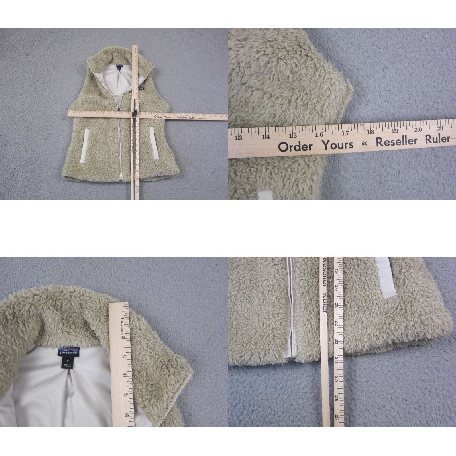 Patagonia Patagonia Vest Womens Small Beige Los Gatos Sherpa Fleece Full Zip Retro Pile Size S / US 4 / IT 40 - 8 Thumbnail