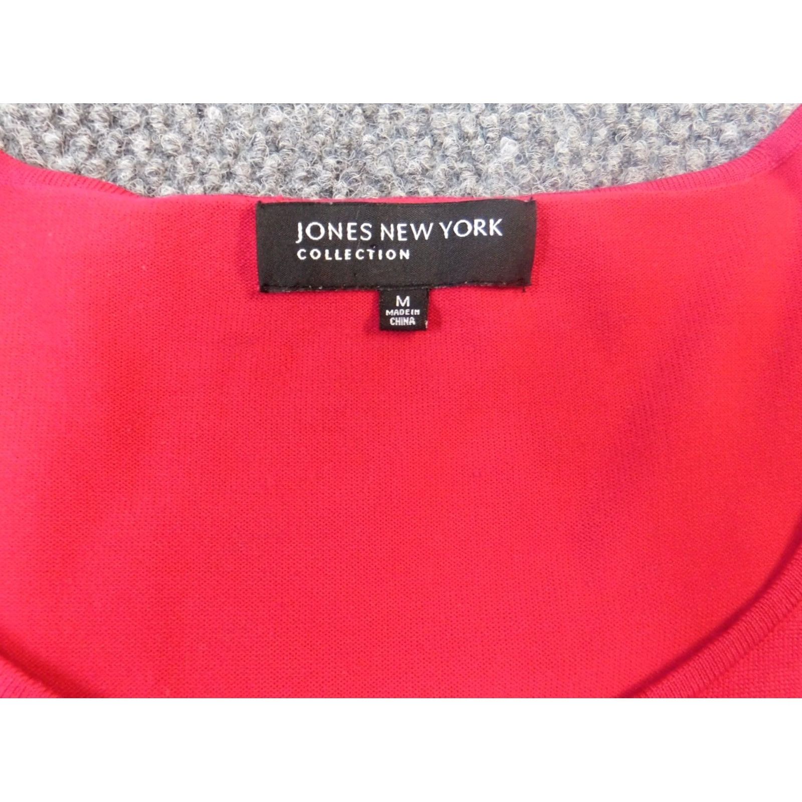 Jones New York Jones New York Blouse Shirt Womens Medium Pink Crew Neck Short Sleeve Pullover Classic Stretch Casual 90s? Size M / US 6-8 / IT 42-44 - 5 Thumbnail