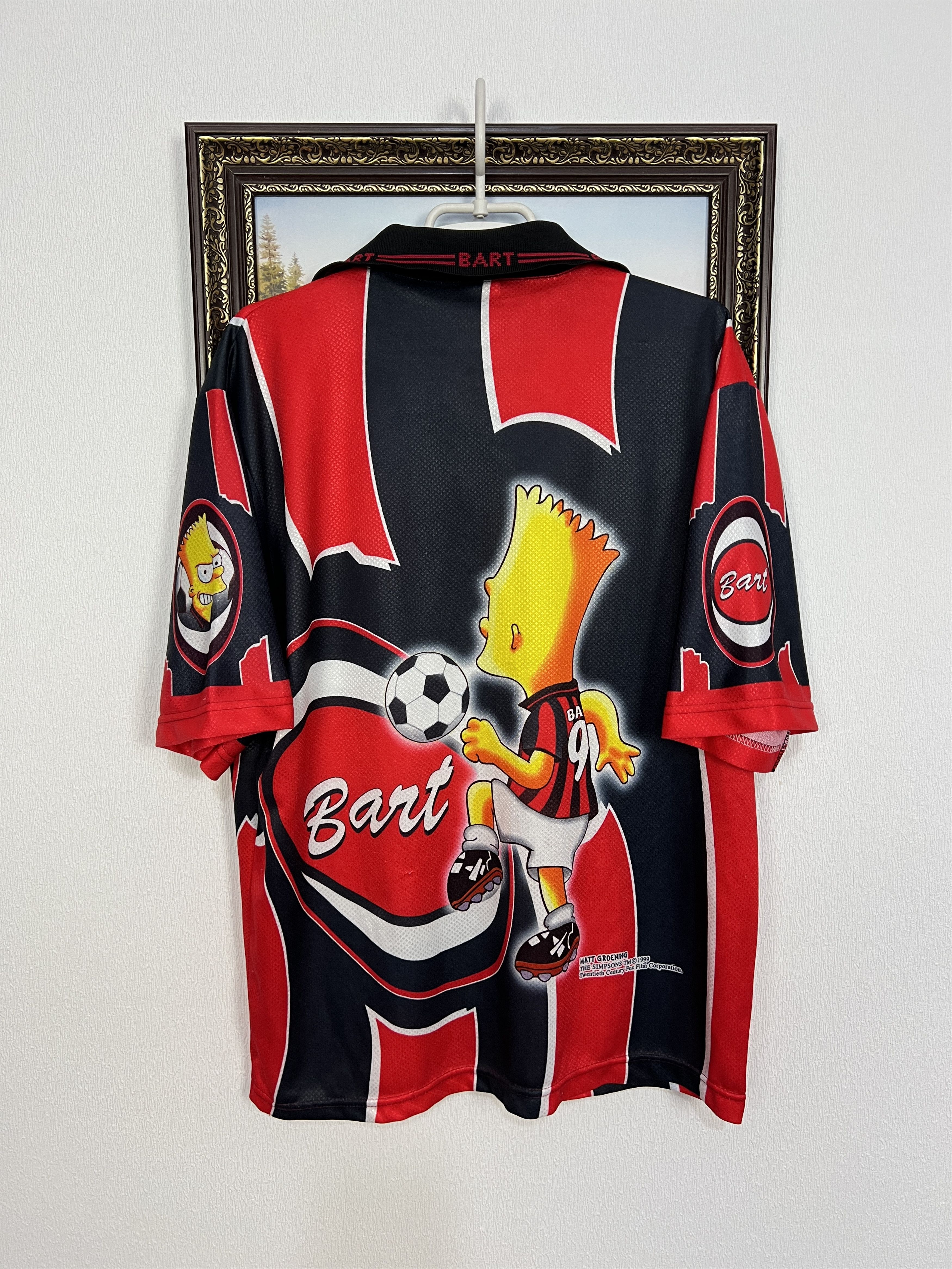 The Simpsons AC Milan Bart Simpson Football Shirt Print Maglia Jersey Size US XL / EU 56 / 4 - 8 Thumbnail