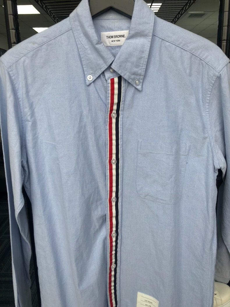 Thom Browne Thom Browne Sky blue long-sleeved shirt Size US L / EU 52-54 / 3 - 1 Thumbnail