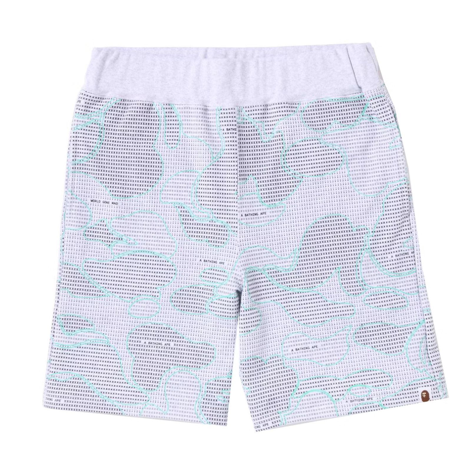 Bape Bape Text Code Camo Grey Sweat Shorts Size Small Size US 29 - 1 Thumbnail