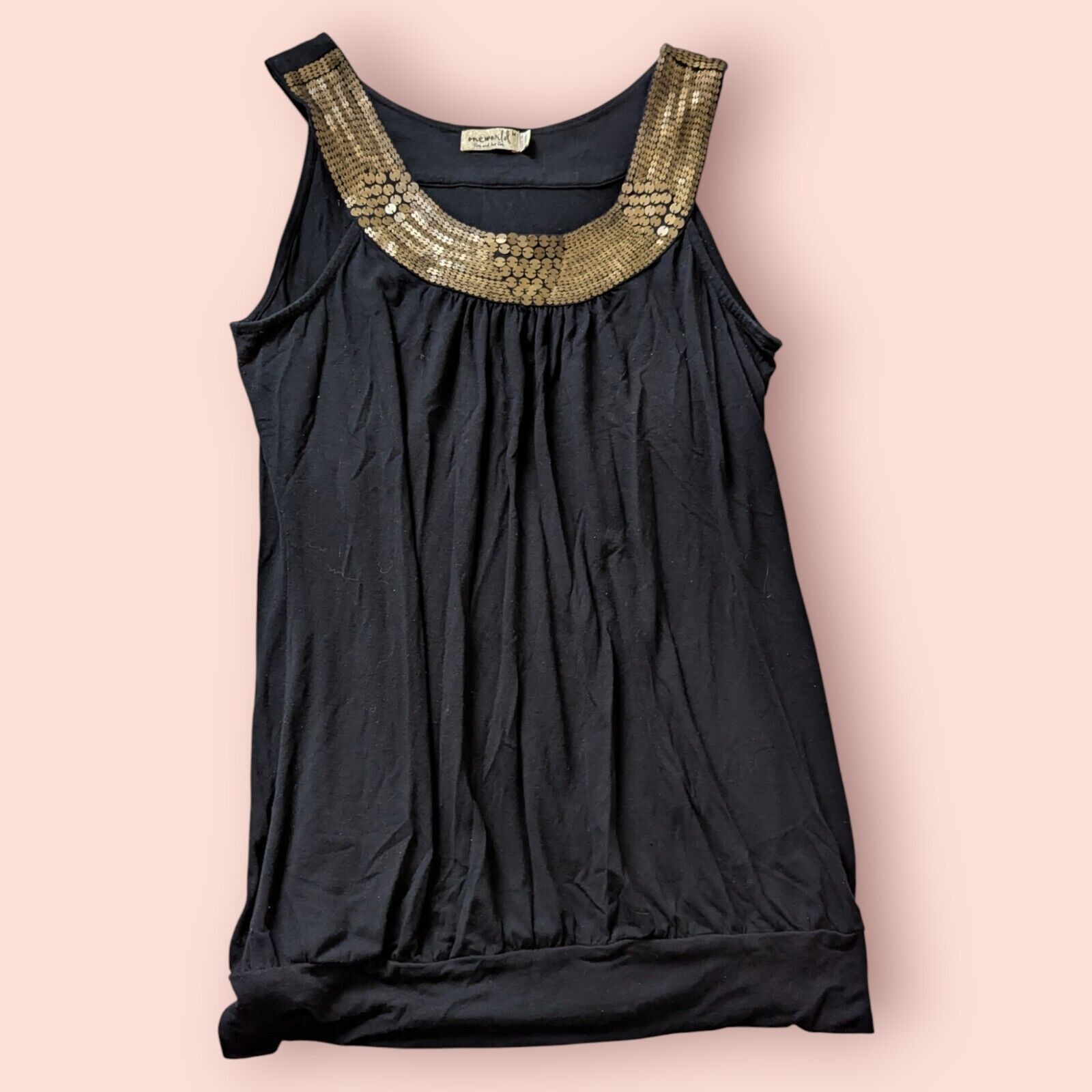 Other One World Womens Top Sleeveless Gold Black M Size M / US 6-8 / IT 42-44 - 1 Thumbnail