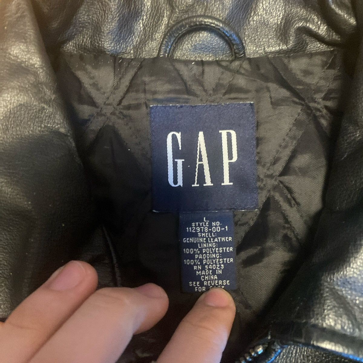Gap Vintage GAP Men's Moto Jacket Y2K 2000s Black Size Large Size US L / EU 52-54 / 3 - 5 Thumbnail