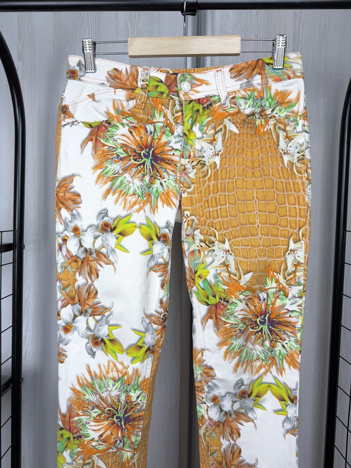 Just Cavalli Just Cavalli Multicolor Floral And Python Print Fit Jeans Size 27" / US 4 / IT 40 - 3 Thumbnail