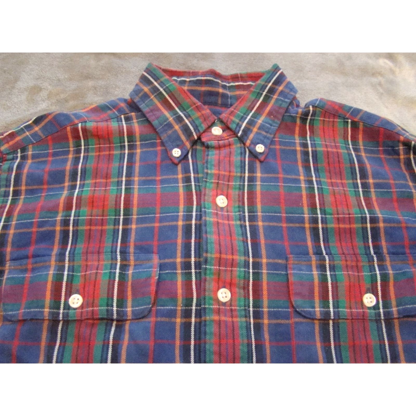Polo Ralph Lauren VINTAGE Polo Ralph Lauren Workshirt Shirt Christmas Plaid Flannel Men’s Large Blue Red Green Size US S / EU 44-46 / 1 - 3 Thumbnail