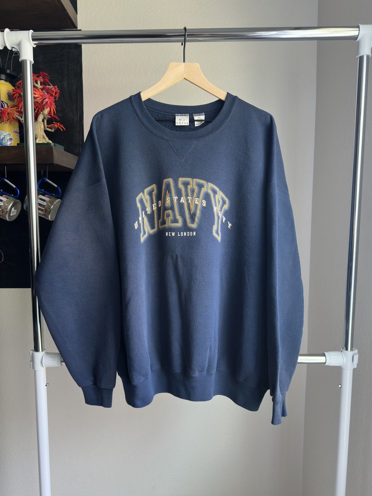 Vintage Vintage US Navy Crewneck Navy Blue Size US XXL / EU 58 / 5 - 1 Thumbnail