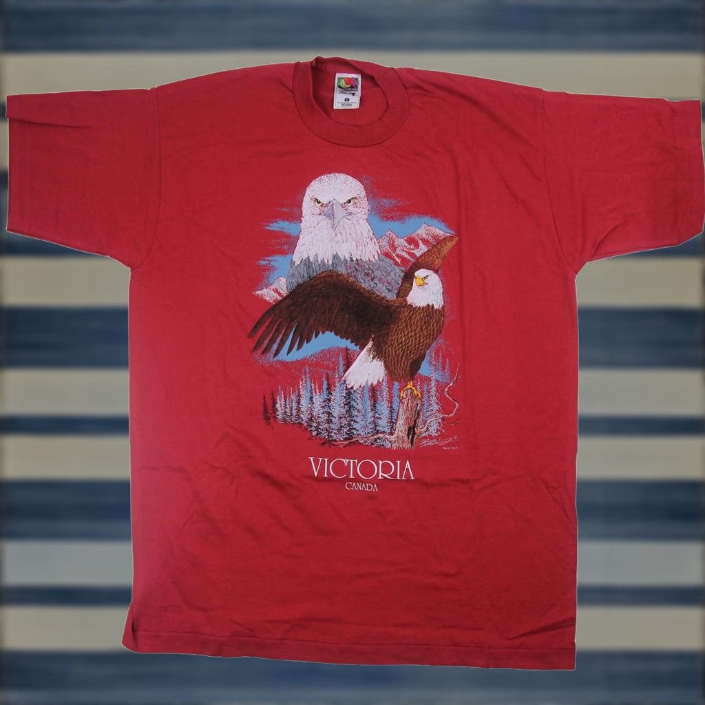 Vintage VINTAGE Bald Eagle Mens XL T-Shirt Red Size US XL / EU 56 / 4 - 1 Thumbnail