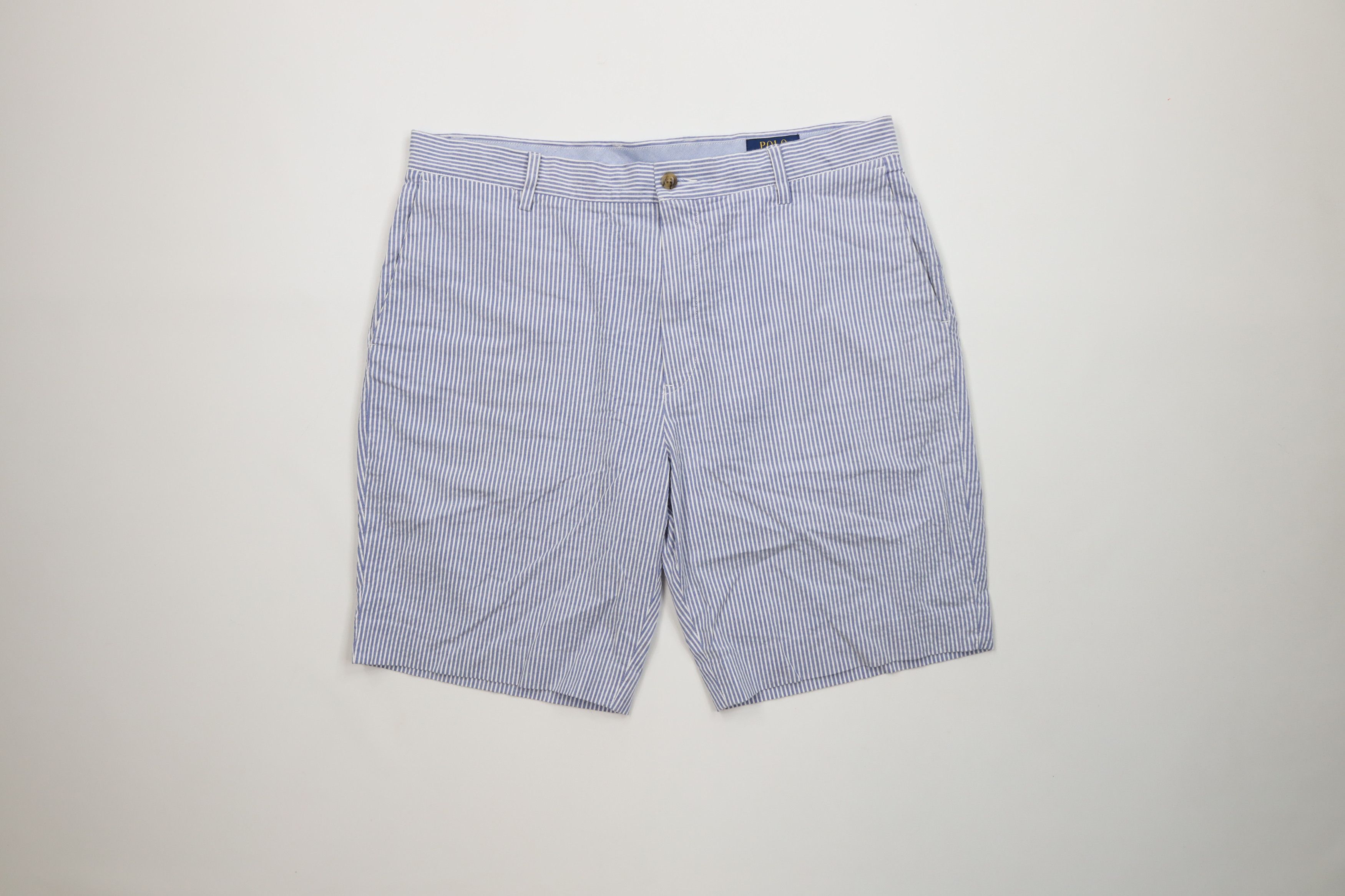 Ralph Lauren Vintage Ralph Lauren Striped Seer Sucker Chino Shorts Size US 35 - 1 Thumbnail