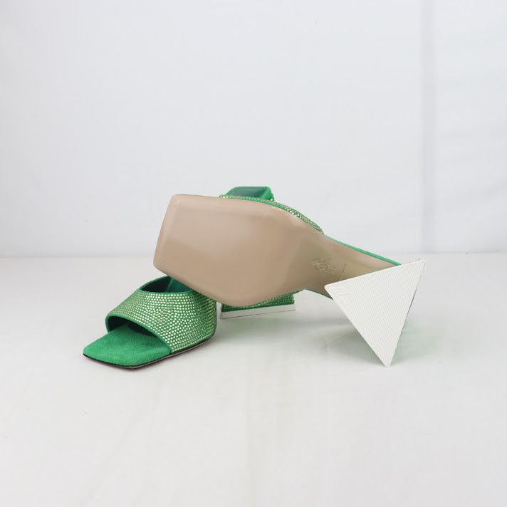 The Attico o1rshd1 Devon Mules In Emerald Size US 7 / IT 37 - 8 Thumbnail