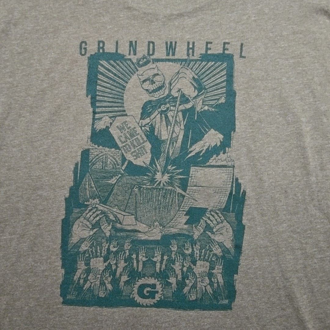 FOR OTHERS Grindwheel Shirt Graphic Olive Green Crew Neck 2XL T-Shirt Size US XXL / EU 58 / 5 - 2 Thumbnail