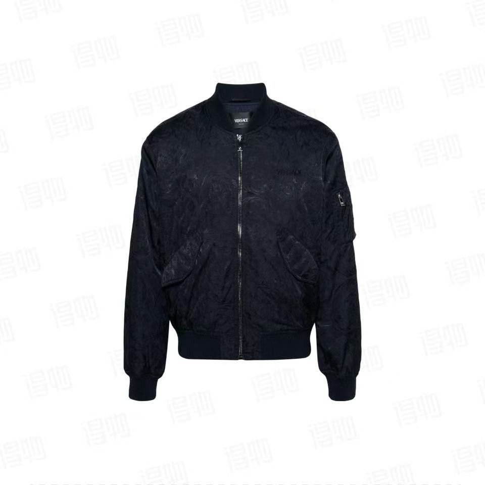 FW23 Embroidered Navy Bomber Jacket