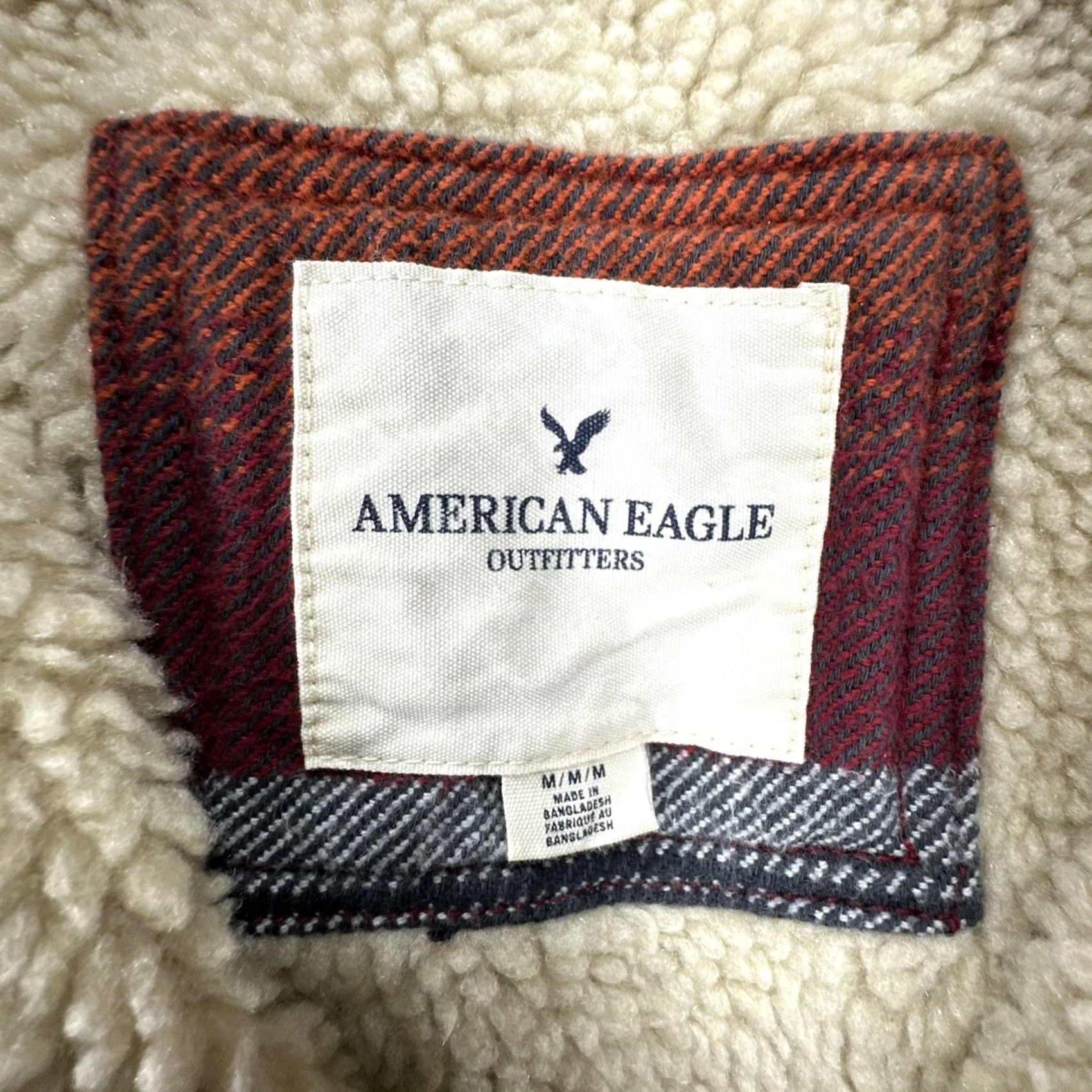American Eagle Outfitters American Eagle Outfitters Jacket Multicolor Striped Flannel Sherpa Lined Cardigan? Size M / US 6-8 / IT 42-44 - 5 Thumbnail