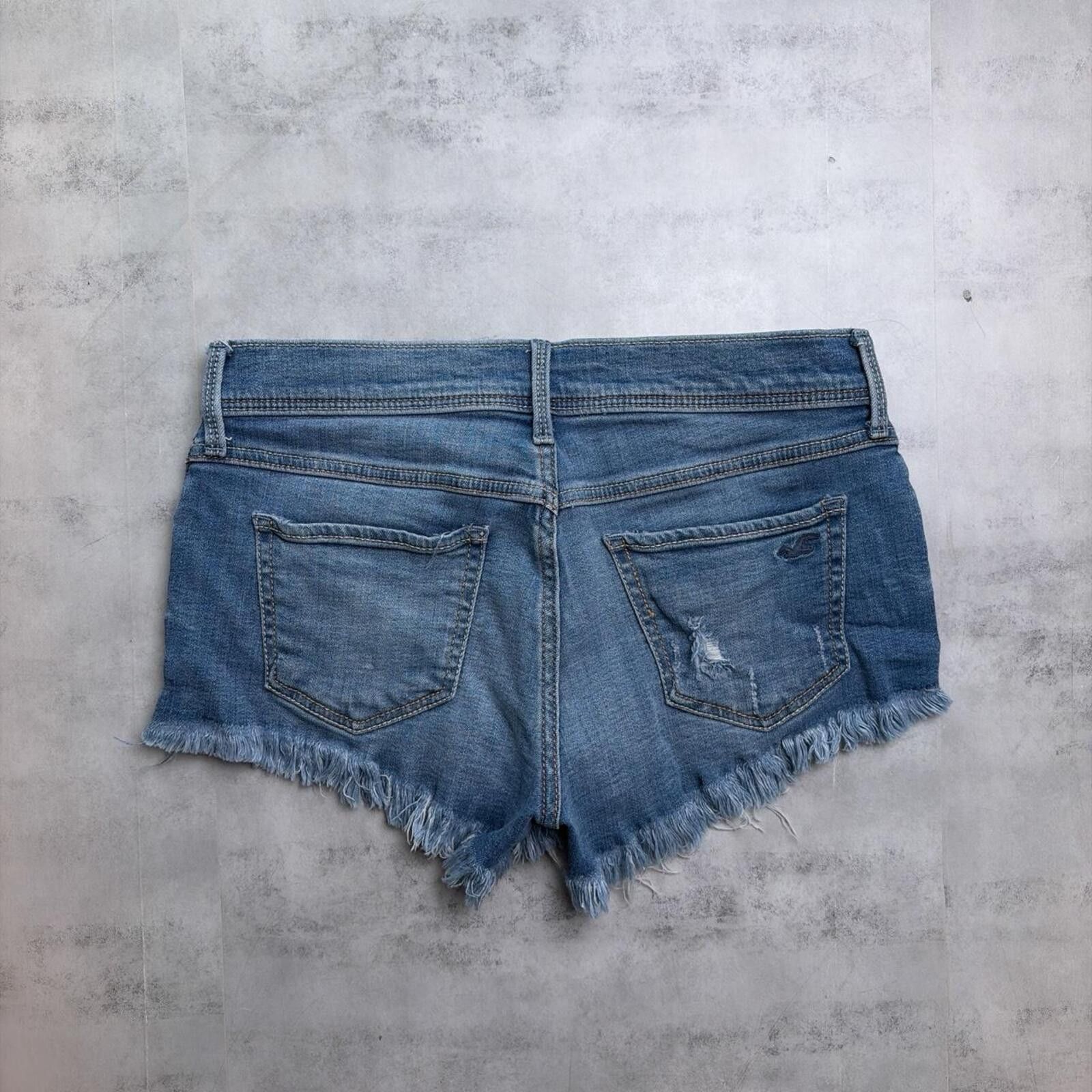 Other Y2K Blue Hollister Surf Grunge Mini Denim Shorts Size 42" / US 20 - 4 Thumbnail