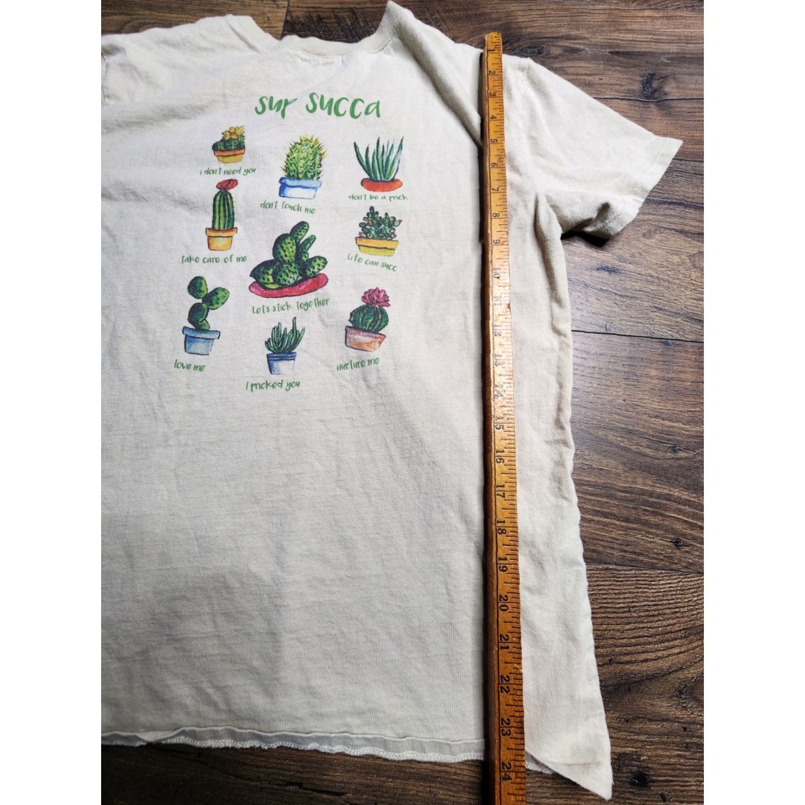 Doublet Womens XL Cactus Sup Succa Succulent Double Sided T Shirt Size XL / US 12-14 / IT 48-50 - 4 Thumbnail