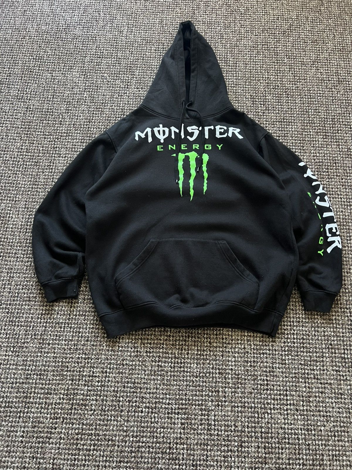 Fox Racing Vintage Monster Energy Drink Green Thunder Hoodie 90’s Y2K Size US L / EU 52-54 / 3 - 2 Thumbnail