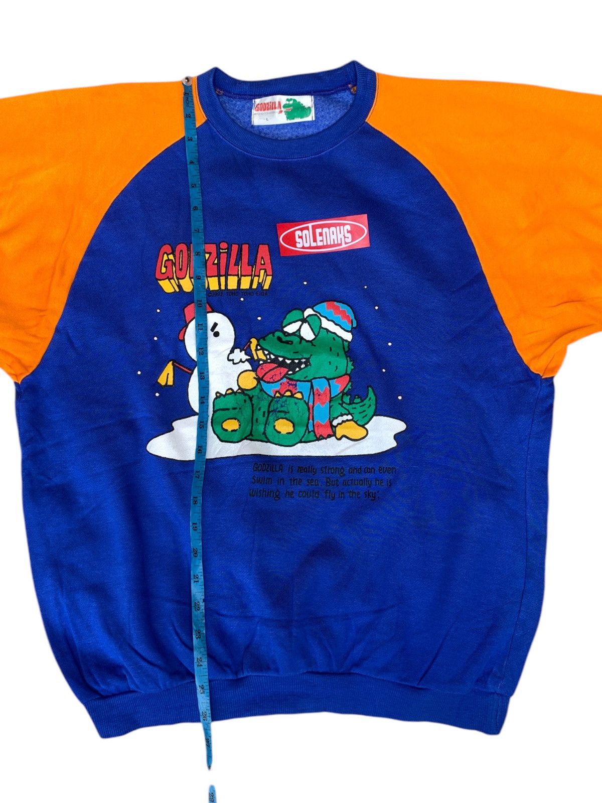Japanese Brand × Vintage Vtg godzilla toho cartoon sweatshirt Size US M / EU 48-50 / 2 - 6 Thumbnail