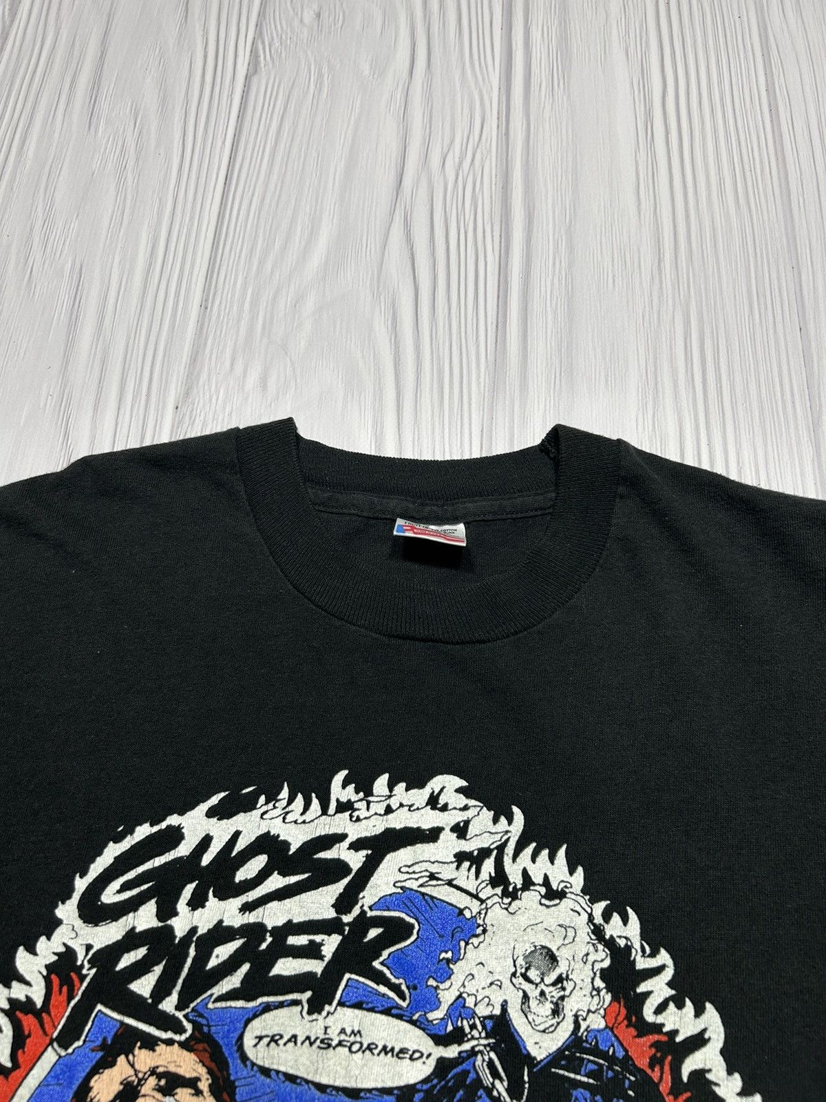 Marvel Comics RARE! 1992 Ghost Rider “I am Transformed” Marvel T-Shirt Size US L / EU 52-54 / 3 - 12 Thumbnail