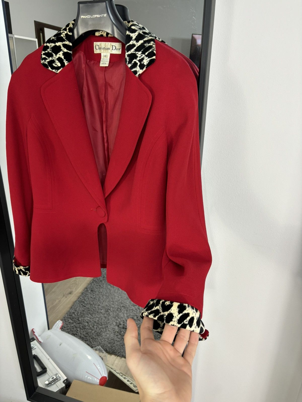 Dior 1990s Vintage Luxury Designer Christian Dior Blazer Jacket Size M / US 6-8 / IT 42-44 - 2 Thumbnail