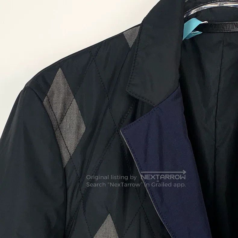 Valentino Valentino Black down jacket with rhombus lapels Size US S / EU 44-46 / 1 - 3 Thumbnail