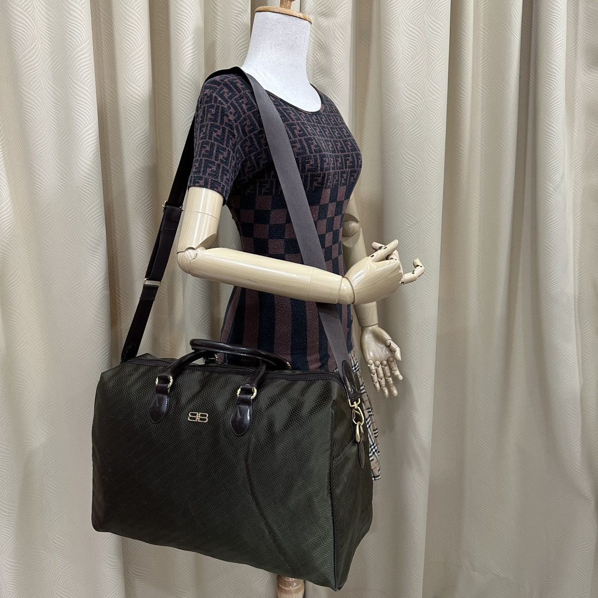 Balenciaga ‼️LASTDROP‼️ BALENCIAGA BB KHAKI GREEN BOSTON TRAVEL BAG Size ONE SIZE - 1 Thumbnail