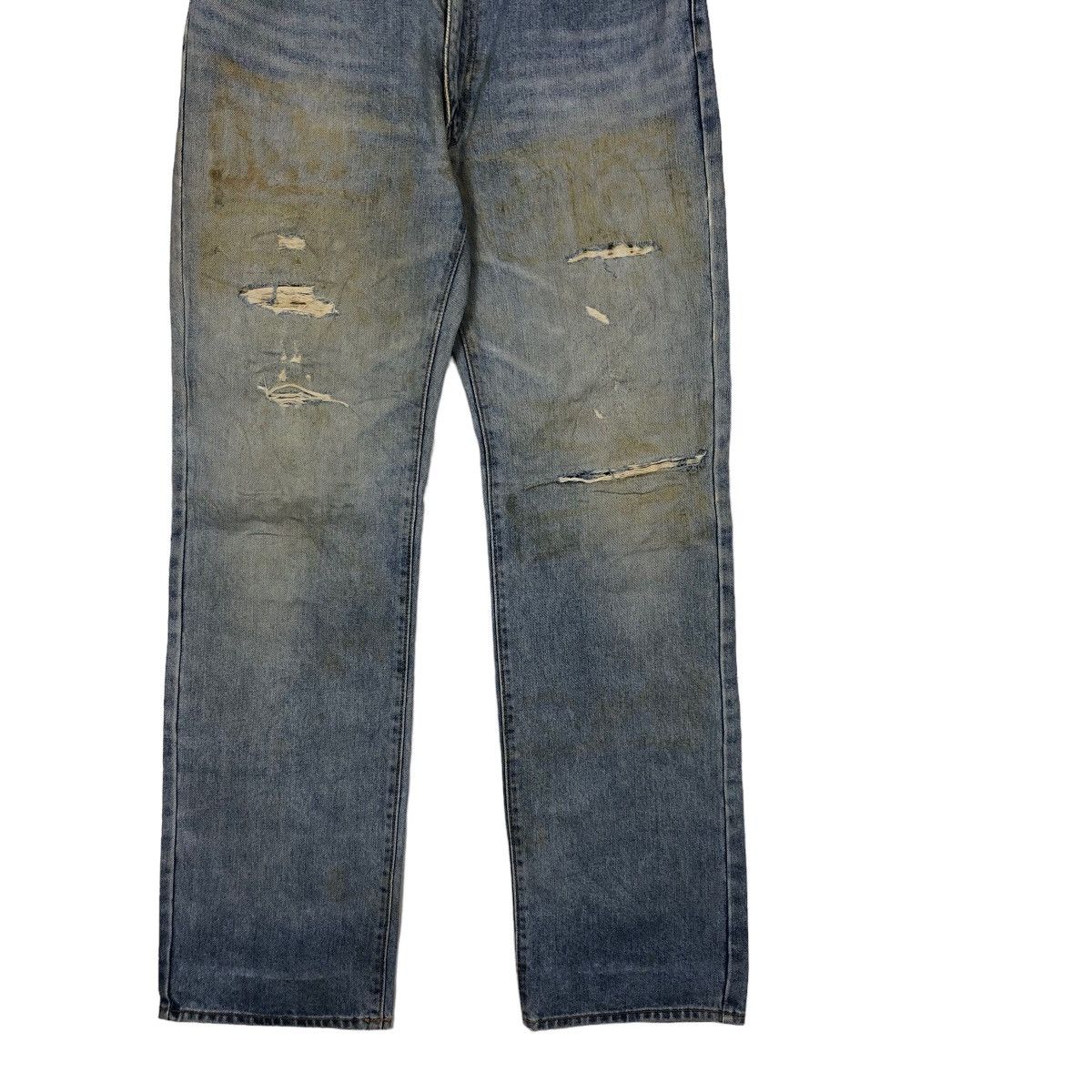 Japanese Brand 🔥90’s Vintage Distressed Denim GL Heart Japan Sugar Cane Size US 32 / EU 48 - 5 Thumbnail