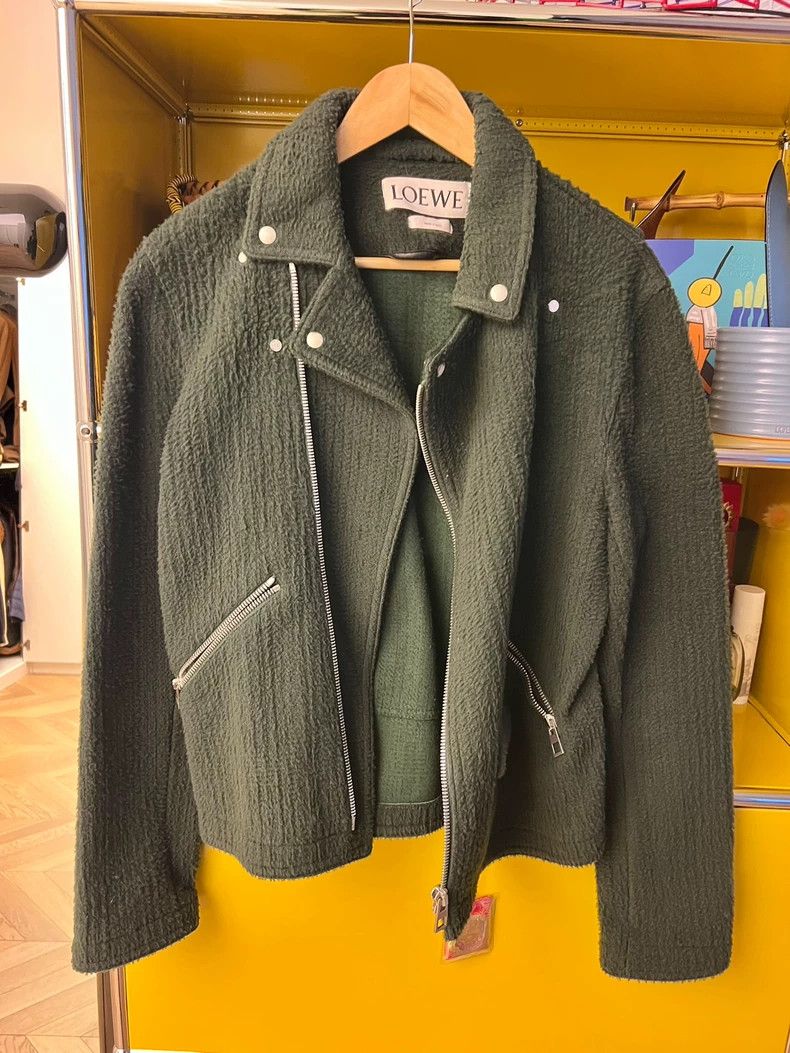 Loewe Loewe size S Green lamb wool motorcycle coat Size US S / EU 44-46 / 1 - 2 Thumbnail