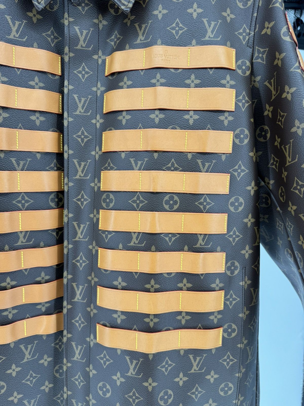 Louis Vuitton Louis Vuitton x Nigo Varsity Monogram Leather Jacket Size US L / EU 52-54 / 3 - 3 Thumbnail