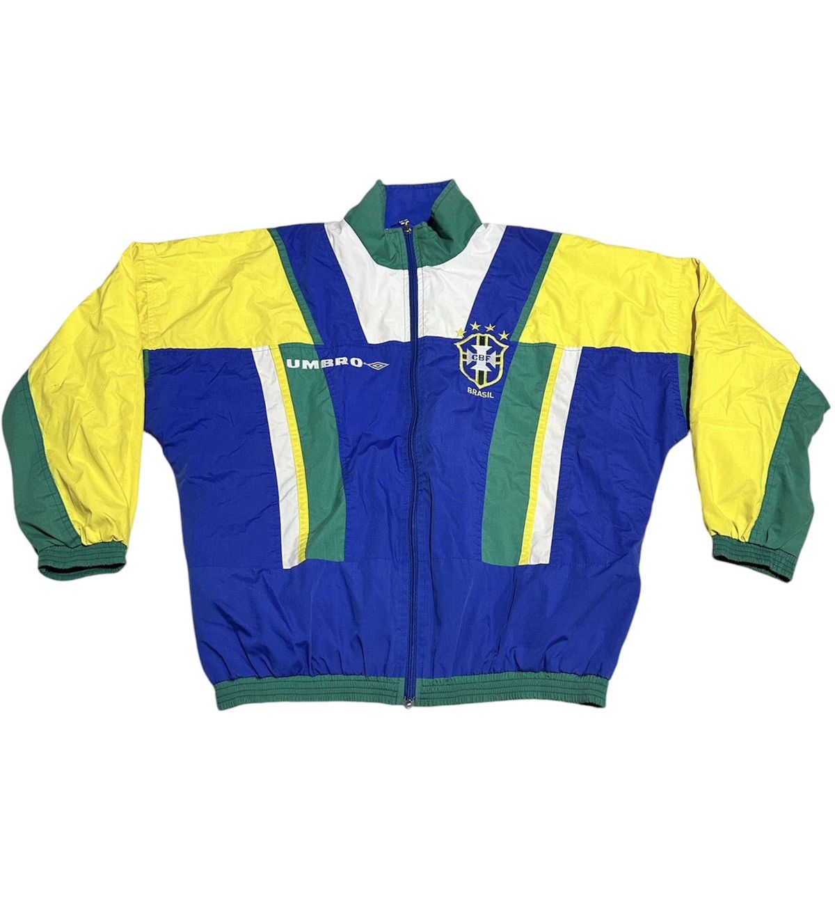 Vintage Vtg 90s umbro Brazil national team track jacket Size US L / EU 52-54 / 3 - 1 Thumbnail