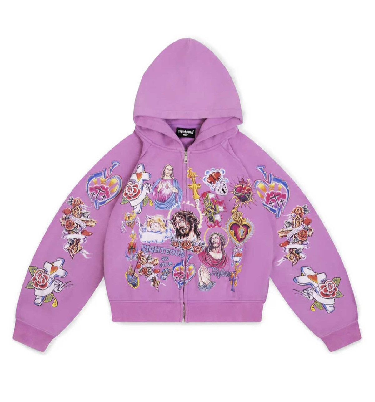 Other We Are Righteous 'Risen King' Purple Zip Up Hoodie Size US S / EU 44-46 / 1 - 1 Preview