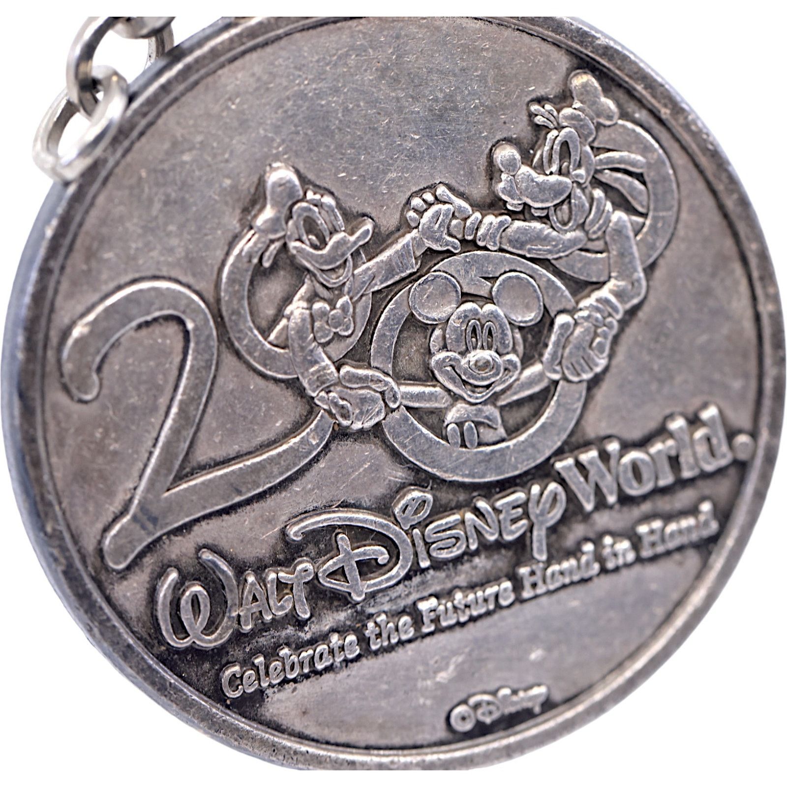 Disney × Mickey Mouse Disney 2000 Celebrate the Future Silver Keychain Pendant Size ONE SIZE - 2 Thumbnail