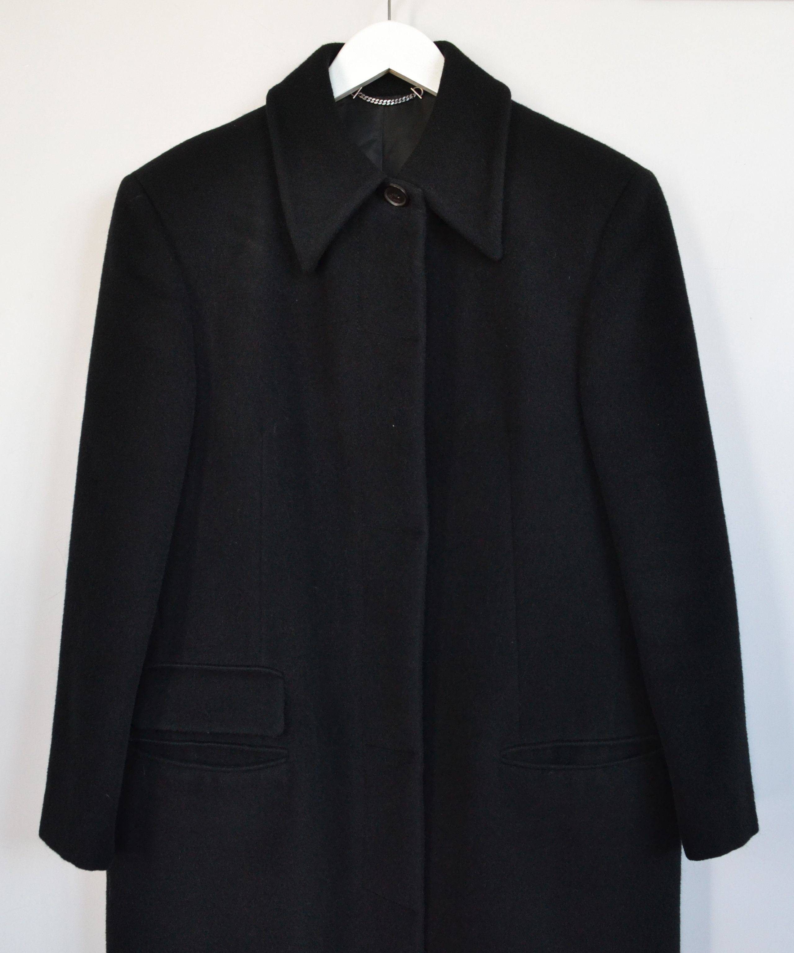 Gucci 🔴 GUCCI Coat Jacket Black Alpaca Wool Vintage Buttons 90s Size L / US 10 / IT 46 - 5 Thumbnail