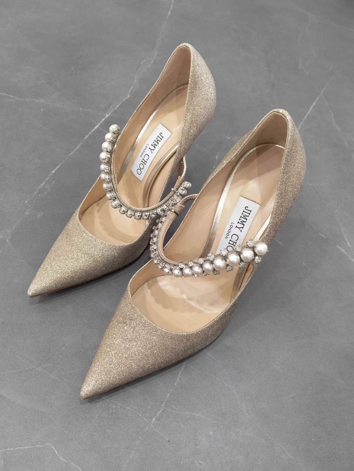 Jimmy Choo Jimmy Choo Bing Leather Pointed Heels 37.5 Size US 7 / IT 37 - 1 Thumbnail